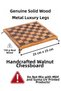 Mc34 Metal Chess Set |   Real Beech Wood Chess Board - 25X25Cm |   Antique Metal Stones - 3