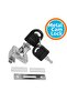 1Pc Glass Lock Square Chrome Glass Cover Safety Lock Durable Metal Secure Lock System Drawer - 7