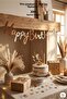 Calligraphy Retro Happy Birthday Banner 110 cm Birthday Wall Decoration