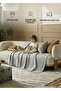 غطاء أريكة متعدد الأغراض من القطن 170×200 سم – نسيج ناعم، مخطط بتصميم عصري - 7
