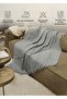 غطاء أريكة متعدد الأغراض من القطن 170×200 سم – نسيج ناعم، مخطط بتصميم عصري - 8