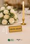 Double-Sided Gold Metal Lettering on Transparent Plexiglass from the Tabletop Lettering Series “Bride Family” – 100X50 mm - 6