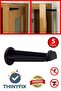 Self-Adhesive New Generation Multi-Purpose Black Plastic Door Stopper/Stopper/Tamp 5 PCS