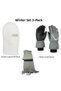 Professional 3-Piece Winter Set Snow Ski Gloves + Balaclava + Knitwear Scarf (L/Xl Fit)