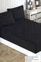 Adelya Black Quilted Mattress Protector Mattresses (16 Sizes) - 4