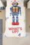 طقم غطاء لحاف فردي من القطن 100% من Young Robot - 2