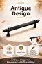 Matte Black Striped Plastic 128 mm Cabinet Drawer Handle - 2