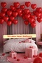 Valentine's Day Latex Heart Balloon Set Red Heart Balloon Romantic Room Decoration Bed Decoration - 2
