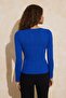 Wardrobe Essentials Saks Fitted/Vücuda Oturan Fitilli Triko Kazak TWOAW26KZ00083 - 8