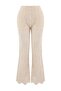 Ekru Premium Triko Ajurlu Maxi Boy Normal Bel Plaj Pantolon TBESS26PL00000 - 5
