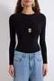 Black Accessory Detail Ruched Snap-Crotch Party Bodysuit TPRSS26BD00006 - 3