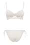 Ekru Tünelli Dokulu Balconette Kaplı Normal Bel Regular Bikini Takımı TBESS26BT00039 - 8