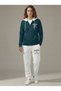 Women's Unisex Double Color Comfortable Los Angeles Printed Simple Winter Oversized Inside Ş Fleece-Lined Tracksuit Set