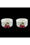 2 Piece White Porcelain Cherry Sauce Bowl Delight Presentation Bowl Mini Size - 2