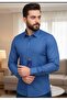 Long Sleeve Melange Fabric Slim Fit Men's Shirt
