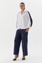 Ripped Denim Poplin Suit Indigo