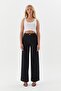 Tan Stitched Slim Trousers White