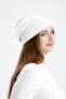 Silkworm Life %100 Pure Silk Lined Beret Hair-Friendly Handmade Natural Bursa Silk Stylish Women's Beret - Ecru - 4
