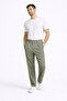 Men's Pleated Baggy Fabric Trousers - Elastic Waist - Loose Fit - Comfortable - 7