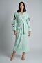 Applique Embroidered Velvet Dressing Gown
