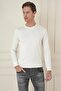 Men's Slim Fit Wool Ecru Off-White Knitwear Sweater Tr 875 - 3