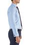 Men's Slim Fit Cotton Satin Classic Blue Shirt with Double Cuffs Gk 235 - 2