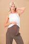 Maternity Stretchy Waistband Adjustable Wide Leg Gabardine Trousers Vi̇zon - 6