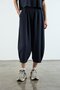Women's Navy Blue t Sleeve Stretch Fabric Tracksuit Set Nj19 - 4