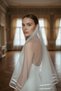95 cm Necklace-Length 3-Layered Dreamy Tulle Veil with Bias Tape
