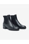 Women's Black Genuine Leather Chelsea Heeled Boots 5K2Ub59302 - 3