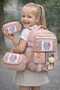 Korean Style Five-Compartment School Bag Set of 3 with Accessories, Lunch Box and Pencil Case