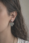 Steel Silver Pearl Heart Model Waverly Earrings -Not Tarnish- - 2
