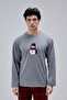 Mooncover Men's Snowman Embroidered Christmas Pajama Set – Couple Combination, Gray - 5
