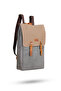 Design 02 15.6 Inch Gray Canvas (Mink Cover) Laptop Backpack - 2