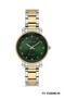 Ferruccy New Season Green Dial Double Color Gold&Silver Original Steel Women's Wristwatch - 4