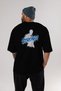 Gym, Sports, Fitness 7 Back Printed Black Oversize T-Shirt Men's Women's Cotton Crew Neck T-Shirt - 5