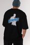 Gym, Sports, Fitness 7 Back Printed Black Oversize T-Shirt Men's Women's Cotton Crew Neck T-Shirt - 7