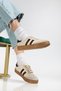 Women's Beige Thermo Sole Lace-Up Sports Shoes with Side Stripes - 5