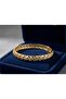 Gold Color Cage Patterned Clip-On Women's Bracelet I Special Boxed - 3