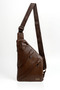 Brown Genuine Leather Shoulder Strap Zipper Compartment Bag Bodybag - 5