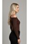New Product Off-Shoulder Buckle Detail Long Sleeve Blouse Wrinkled Fabric - 3