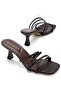Jolie Brown Short Heeled Women's Slippers - 3