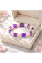 Amethyst & Pink Quartz Natural Stone Model Bracelet