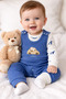 Baby Boy Jumpsuit with Car Embroidery