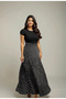 Trend Esinty Short Sleeve Crepe Fabric Skirt Polka Dot Dress - 2
