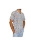Apaş Collar Oversize Short Sleeve Alaçatı Patterned Linen Shirt - 4