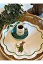 2-Piece Rabbit Embroidered Table Napkin & Presentation Napkin - 30X30 (Table Napkin & Decorative Use) - 2