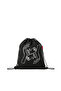 Hands on Face Printed Drawstring Black Backpack