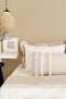 Cream, Frilly, Tasseled, Country, Bohemian, Vintage Long 40X100 Throw Pillow (Filled) - 5