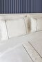 King Size King Size Double Black Piping Frilly Cotton Simple Hotel Series Plain Duvet Cover Set - 4
